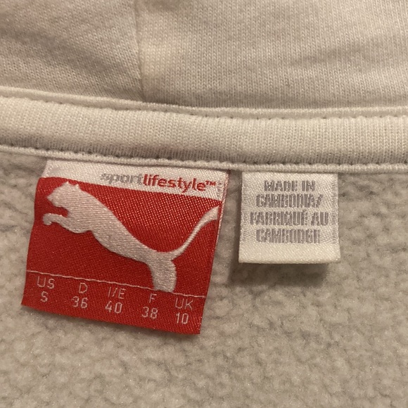 Gray puma hoodie with sparkly logo - Picture 3 of 4